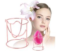 1pc Doré Éponge Maquillage Support Coussinets Anti Moisissure Flux D'air Séchage Maquillage Bouffées Siège Conteneur Beauté Outils