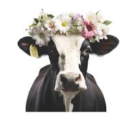 1Pc drôle couronne de vache sticker mural fenêtre autocollants mignon animaux stickers muraux réaliste peeking vache impression autocollants décor à la maison