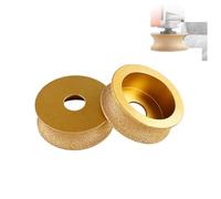 1Pc Edge Diamond Grinding Wheel,Grinding Wheel Stone Edge Grinding Polishing Wheel,Angle Grinder Wheels Cup,Round Dry Vacuum Brazed Diamond Grinding Wheel Demi-Bullnose Edge,Leveling,Chamfering (20mm)
