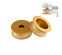1Pc Edge Diamond Grinding Wheel,Grinding Wheel Stone Edge Grinding Polishing Wheel,Angle Grinder Wheels Cup,Round Dry Vacuum Brazed Diamond Grinding Wheel Demi-Bullnose Edge,Leveling,Chamfering (30mm)
