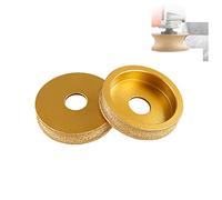 1Pc Edge Diamond Grinding Wheel,Grinding Wheel Stone Edge Grinding Polishing Wheel,Angle Grinder Wheels Cup,Round Dry Vacuum Brazed Diamond Grinding Wheel Demi-Bullnose Edge,Leveling,Chamfering (10mm)