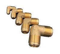 1pc Elbow 90 Degee 1/4" 3/8" 1/2" 3/4" SAE Flare Fit Pipe Fitting Connector Adapeter For Air conditioner(Without Nut,5l8 Inch SAE 15.88mm) Plumbing Fittings