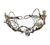 1pc elfe couronne pour les femmes Taille moyenne Crown Fairy With Antler, Leaf, Rattan & Crystal Elegant Tiara for Wedding Cosplay Costume Halloween Party.