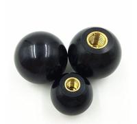 1pc en plastique noir ou rouge M4/M5/M6/M8/M10/M12 M14/M16 filetage en forme de boule tête écrous de serrage bouton-M14x40, noir