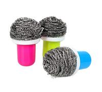 1pc Eponges De en Acier Inoxydable pour Pots, Casseroles, Barbecues, Four Cuisinière Brosse De Nettoyage avec Poignée, Accessoires De Cuisine ()