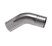 1PC Fit Tube ID 45mm Barbed Equal 45 Degree Elbow 304 Stainless Steel Pipe Fitting