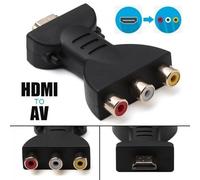 1pc Flexible Portable AV Signal numérique HDMI à 3 RCA Audio adaptateur convertisseur de composants HDMI à RGB RCA convertisseur de composants r25