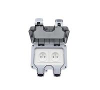 1pc France FR Standard IP66 16A AC250V Weatherproof Outdoor Wall Power Socket Box Electrical Outlet for Charging Pile NWPNLXEA(MP22-F)