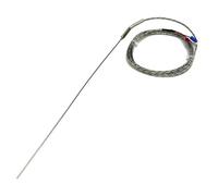 1pc FTARP08 KJT Type 2m câble de Blindage métallique 300mm sonde Flexible gainée capteur de température thermocouple(T 1.5mm Diameter)