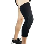 1pc Genouillères De Sport Attelle De Compression Volley-Ball Basket-Ball Genouillère Pour L'entraînement De Gymnastique Genouillère Protecteur Football Protège-Tibia - Type 1pc-Black-L