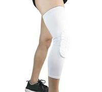 1pc Genouillères De Sport Attelle De Compression Volley-Ball Basket-Ball Genouillère Pour L'entraînement De Gymnastique Genouillère Protecteur Football Protège-Tibia - Type 1pc-White-M