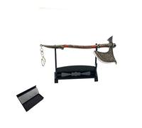 1pc God of War Chaos Blade Thunder Hammer Hache Sword Weapon Model Keychain with Display Stand, 4, taille unique