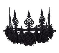1PC Gothic Floral Headpiece Halloween Vintage Crown Band Black Rose Rose Bandband Hair Accessoire pour femmes fille