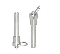 1pc Goupille de déverrouillage rapide à bouton-poussoir, goupille de verrouillage à tête sphérique en acier inoxydable, Diamètre 16mm, Longueur de serrage 80mm