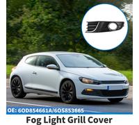 1Pc Grille De Feu Antibrouillard Pour Volkswagen Polo 2011-2013 En Abs Durable Noir ArgentšŠ Couverture De Feu Antibrouillard Avant Gauche InfšŠrieure Du Pare-Chocs