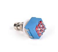 1pc guitare effet commutateurs 9 broches 3PDT guitare effets pédale boîte Stomp pied interrupteur en métal véritable dérivation