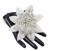1PC Hand-stitched 3D Crystal Flower Rhinestone Applique Patch, Sewn Or Ironed On The Wedding Decoration Accessories