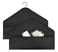 1pc Hanger Diversion Safe, étanche et ignifuge Pochette à fermeture éclair de porte-documents secret avec compartiment sûr, noir