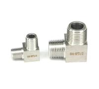 1PC High Pressure 200 Bar 1/2" NPT Male 304 Stainless Steel Elbow Pipe Fitting Water Gas Oil