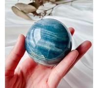 1pc Home Decoration Sky Blue Gemstone Ball Agate Stone Crystal Beautiful Calcite Spheres for Feng Shui Display Office Ornaments,5~6cm Gemstone Stone