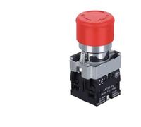 1pc interrupteur de bouton d'alimentation d'arrêt d'urgence 220V - 10A interrupteur de verrouillage or panneau électrique, 22MM(XB2-BS444)