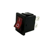 1PC KCD1-201S-4P-R 21 * 15mm KCD1 ON OFF 2 Positions 4 Broches 4P 6A/250V Mini Bateau Voiture Interrupteur À Bascule Avec Lumière LED Rouge