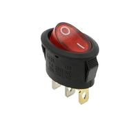 1pc KCD1 25 * 16.5mm Round Rocker Switch 2/3 Pin SPST 6A/250VAC(2D3P-Red-LED)