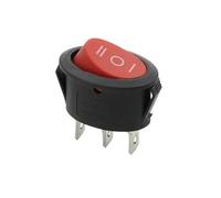 1pc KCD1 25 * 16.5mm Round Rocker Switch 2/3 Pin SPST 6A/250VAC(3D3P-Red)