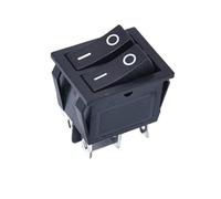 1pc KCD4 Boat Rocker Switch 6Pin 2-way 2-position 15A 250V 31 * 25.5mm Black