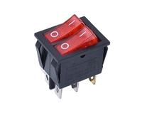 1pc KCD4 Boat Rocker Switch 6Pin 2-way 2-position 15A 250V 31 * 25.5mm red Controls Switches