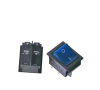 1pc KCD4 Interrupteur à bascule ON-OFF 4 broches / 6 broches avec interrupteur de lampe 10A 250V 31x25mm Interrupteur d'alimentation Équipement électrique(Blue Light - 4 Pin)