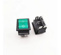 1pc KCD4 Interrupteur à bascule ON-OFF 4 broches / 6 broches avec interrupteur de lampe 10A 250V 31x25mm Interrupteur d'alimentation Équipement électrique(Green Light - 6 Pin)