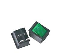 1pc KCD4 Interrupteur à bascule ON-OFF 4 broches / 6 broches avec interrupteur de lampe 10A 250V 31x25mm Interrupteur d'alimentation Équipement électrique(Green Light - 4 Pin)