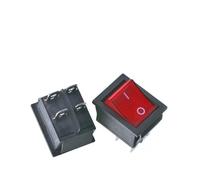 1pc KCD4 Interrupteur à bascule ON-OFF 4 broches / 6 broches avec interrupteur de lampe 10A 250V 31x25mm Interrupteur d'alimentation Équipement électrique(Red Light - 4 Pin)