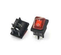 1PC KCD4 Switch Rocker Switch Power Switch 2 position4 Pins self-locking 16A 250VAC/ 20A 125VAC NWPNLXEA(Rot)