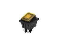 1PC KCD4 Switch Rocker Switch Power Switch 2 position4 Pins self-locking 16A 250VAC/ 20A 125VAC NWPNLXEA(Gelb)