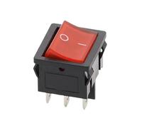 1PC KCD5 21x24mm 21 * 24mm Rocker Switches Kit 4 Pin 6Pin 2/3 Position 6A/12A 250VAC ON-OFF ON-OFF-ON(2D6P-Red-LED)