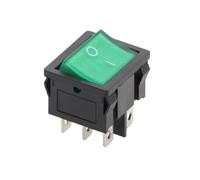 1PC KCD5 21x24mm 21 * 24mm Rocker Switches Kit 4 Pin 6Pin 2/3 Position 6A/12A 250VAC ON-OFF ON-OFF-ON(2D6P-Green-LED)