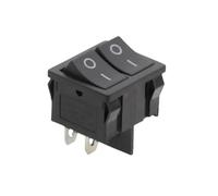 1PC KCD5 21x24mm 21 * 24mm Rocker Switches Kit 4 Pin 6Pin 2/3 Position 6A/12A 250VAC ON-OFF ON-OFF-ON(2D4P-Black Black)