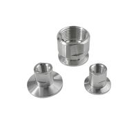 1pc KF16 Vacuum Flange to 1/2" NPT Female Thread Stainless Steel Flange Pipe Fitting