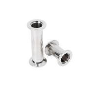 1pc KF25 120MM Length Vacuum Straight Pipe 304 Stainless Steel Flange Quick Match Fixture Straight Pipe Fittings Plumbing Fittings