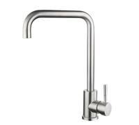 1pc Kitchen Water Faucet 304 Stainless Steel Sink Faucet Cold Hot Mixer Tap Bathroom Basin 360 Degree Rotation Single Handle Tap