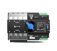 1PC L N 110V-120V 125A Din Rail 3 phase ATS 4P Dual Power Automatic Transfer Electrical Selector Switch Uninterrupted HSMXNEONJB