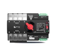 1pc L N 220V-230V 100A Din Rail 3 phase ATS 4P Dual Power Automatic Transfer Electrical Selector Switch Uninterrupted