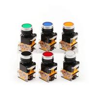 1PC LA38-11 NO NC Momentary or Maintained Action Red Green Yellow White Blue Black Push Button Switch AC 440V 10A DPST 22mm NWPNLXEA(Blau,Maintained)