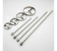1pc Laboratoire OD 50mm/60mm/80mm/100mm Acier Inoxydable Turbine Type agitateur Palette, remuer Lame ou 1pc Dispersion Agitation Tige de mélange (Size : Rod(Length 500mm))