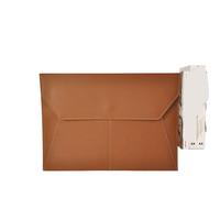 1PC Leather Document Bag A4 Organizer(Brown)
