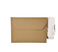 1PC Leather Document Bag A4 Organizer(Light brown)