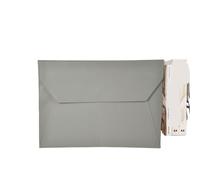 1PC Leather Document Bag A4 Organizer(Light grey)