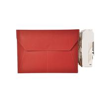 1PC Leather Document Bag A4 Organizer(Red)